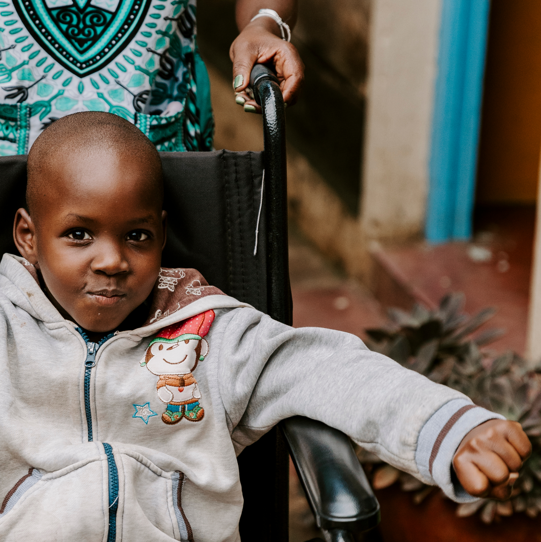 Kid in wheelchair